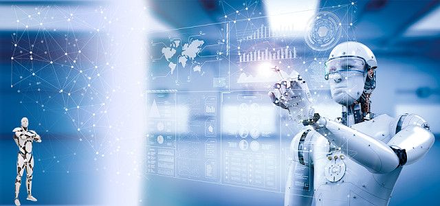 大气机器人人工智能科技banner-科技感-科技背景-科技海报-科技banner-科技logo-科技底纹